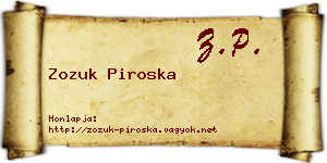 Zozuk Piroska névjegykártya