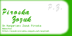 piroska zozuk business card